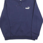 PUMA Mens Navy Blue Hoodie M Cotton Blend Pullover Sweatshirt