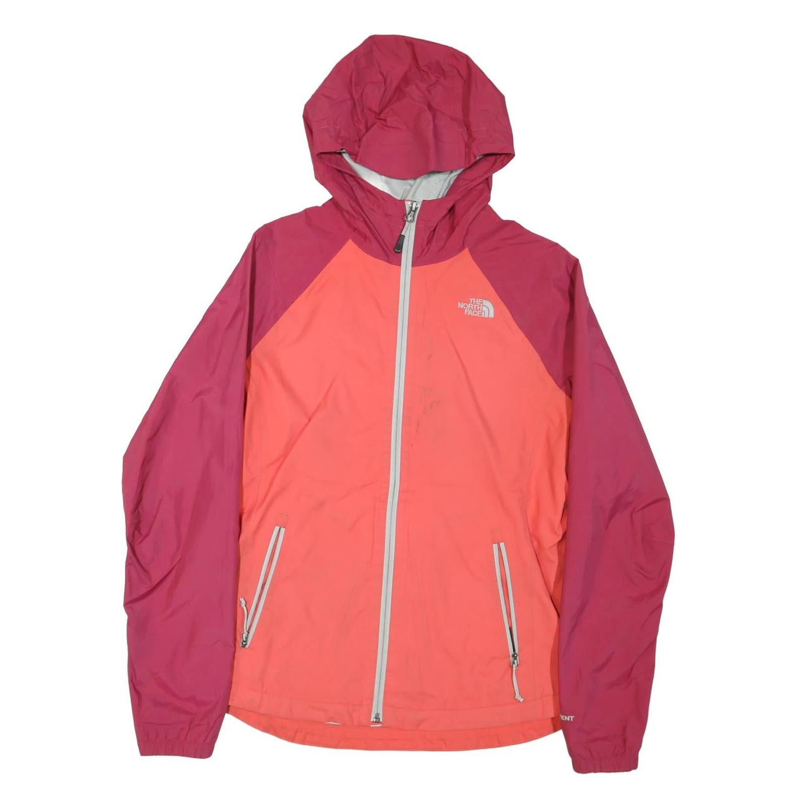 THE NORTH FACE Womens Pink & Dark Pink Outdoor Jacket M Polyester Blend Hooded