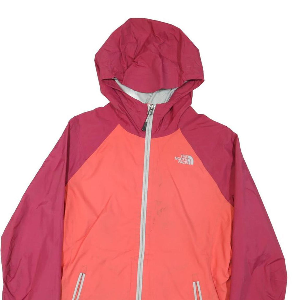 THE NORTH FACE Womens Pink & Dark Pink Outdoor Jacket M Polyester Blend Hooded
