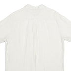 TOMMY HILFIGER Mens White Cotton Shirt L Short Sleeve Casual Classic