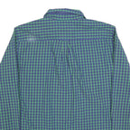 CHAPS Mens Blue & Green Check Shirt M Classic Fit Long Sleeve Casual Cotton