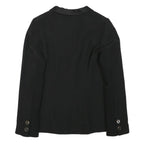 ZARA Womens Black Tailored Jacket S Polyester Blend Button Closure Plain Elegant