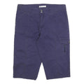 LEE Womens Cotton Blend Navy Blue Cargo Shorts L W34 Easy Fit Casual Pocketed