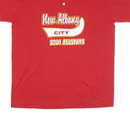RUSSELL ATHLETIC Mens Red New Albany City 2001 Allstars Graphic T-Shirt XL Short