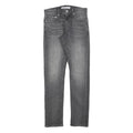 CALVIN KLEIN JEANS Mens Slim Grey Denim Raw W28 L32 Zip Classic Fit