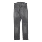 CALVIN KLEIN JEANS Mens Slim Grey Denim Raw W28 L32 Zip Classic Fit