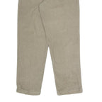 EDDIE BAUER Mens Classic Cotton Beige Zip Trousers W36 L34 Casual Easy Wear