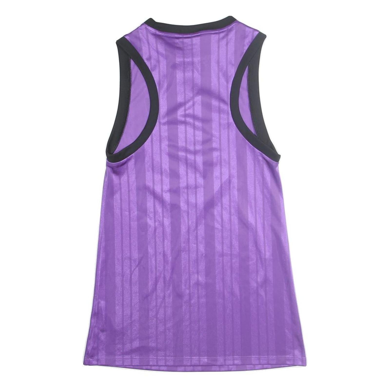 ADIDAS Womens Purple Cotton Blend Sleeveless Dress UK 6 Sports Logo Casual