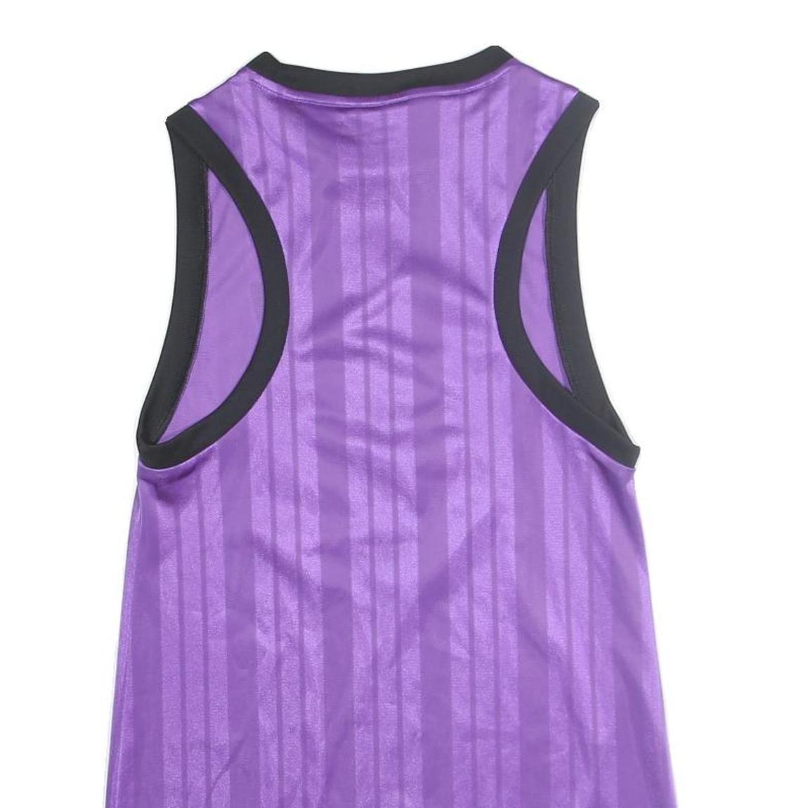 ADIDAS Womens Purple Cotton Blend Sleeveless Dress UK 6 Sports Logo Casual