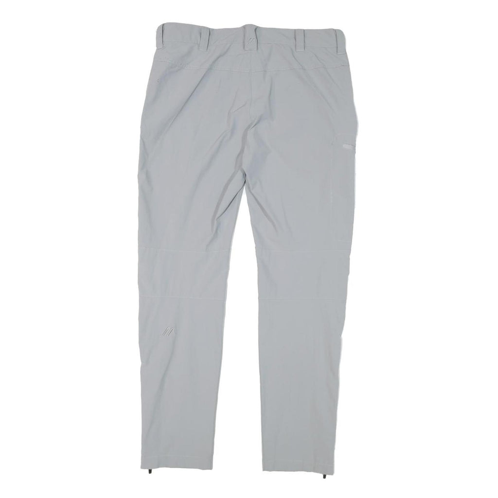 MAIER Womens Polyester Blend Light Grey Slim Straight Trousers W31 L28 Outdoor