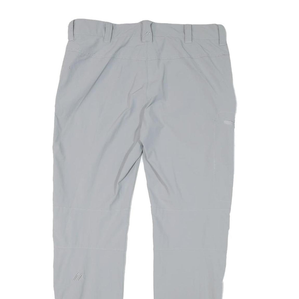 MAIER Womens Polyester Blend Light Grey Slim Straight Trousers W31 L28 Outdoor