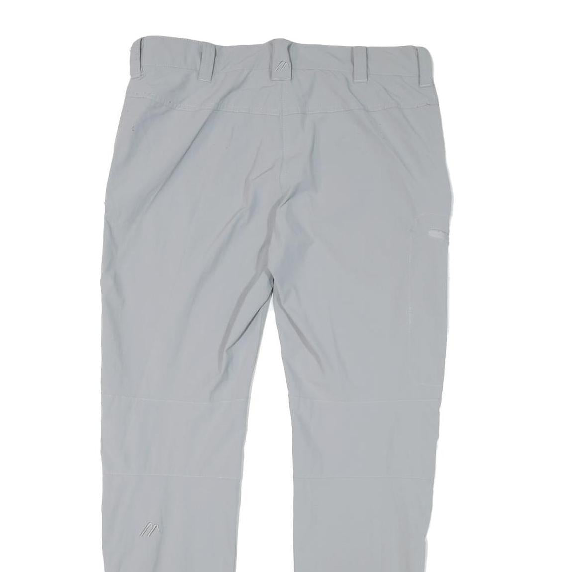 MAIER Womens Polyester Blend Light Grey Slim Straight Trousers W31 L28 Outdoor