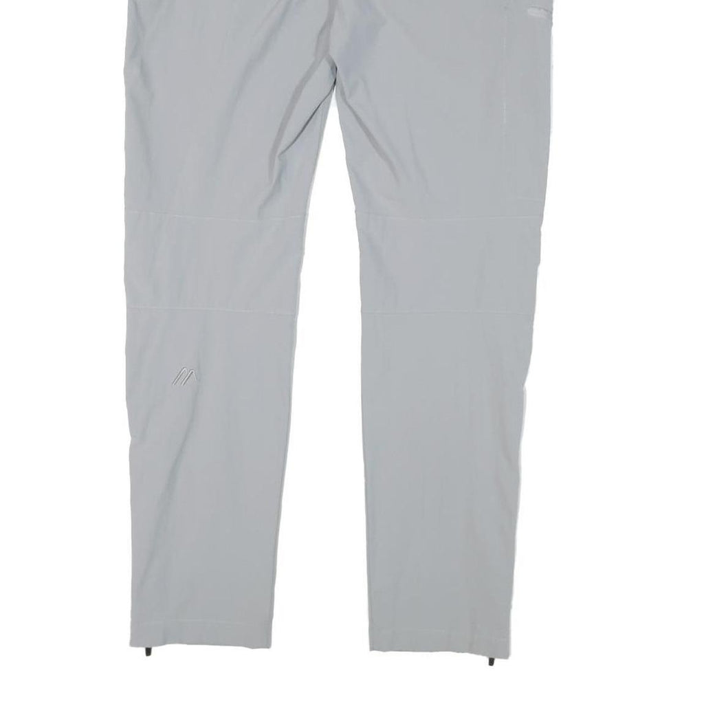 MAIER Womens Polyester Blend Light Grey Slim Straight Trousers W31 L28 Outdoor