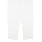 REPRISE Womens White Relaxed Tapered Trousers Cotton Blend W27 L27 Stylish