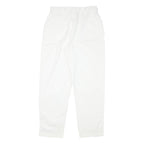 REPRISE Womens White Relaxed Tapered Trousers Cotton Blend W27 L27 Stylish