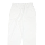 REPRISE Womens White Relaxed Tapered Trousers Cotton Blend W27 L27 Stylish