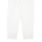REPRISE Womens White Relaxed Tapered Trousers Cotton Blend W27 L27 Stylish