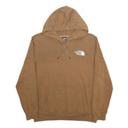 THE NORTH FACE Mens Brown Hoodie L Cotton Blend Logo Pullover Hooded Sweatshirt