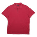 KANGOL Mens Red Cotton Blend Short Sleeve Polo Shirt 2XL Basic Casual Wear