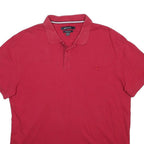 KANGOL Mens Red Cotton Blend Short Sleeve Polo Shirt 2XL Basic Casual Wear