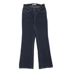 LEVI'S Womens Dark Blue Regular Fit Flared Denim Jeans W24 L27 Zip Cotton Blend