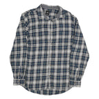VANS Mens Blue White & Yellow Checked Shirt M Casual Cotton Blend Long Sleeve