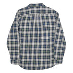 VANS Mens Blue White & Yellow Checked Shirt M Casual Cotton Blend Long Sleeve