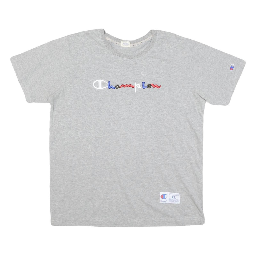 CHAMPION Womens Grey XL Short Sleeve Crew Neck Cotton Blend Modern T-Shirt