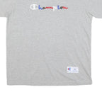 CHAMPION Womens Grey XL Short Sleeve Crew Neck Cotton Blend Modern T-Shirt