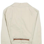 HENRY COTTONS Womens Beige Cotton Blend Classic Jacket S Button Closure