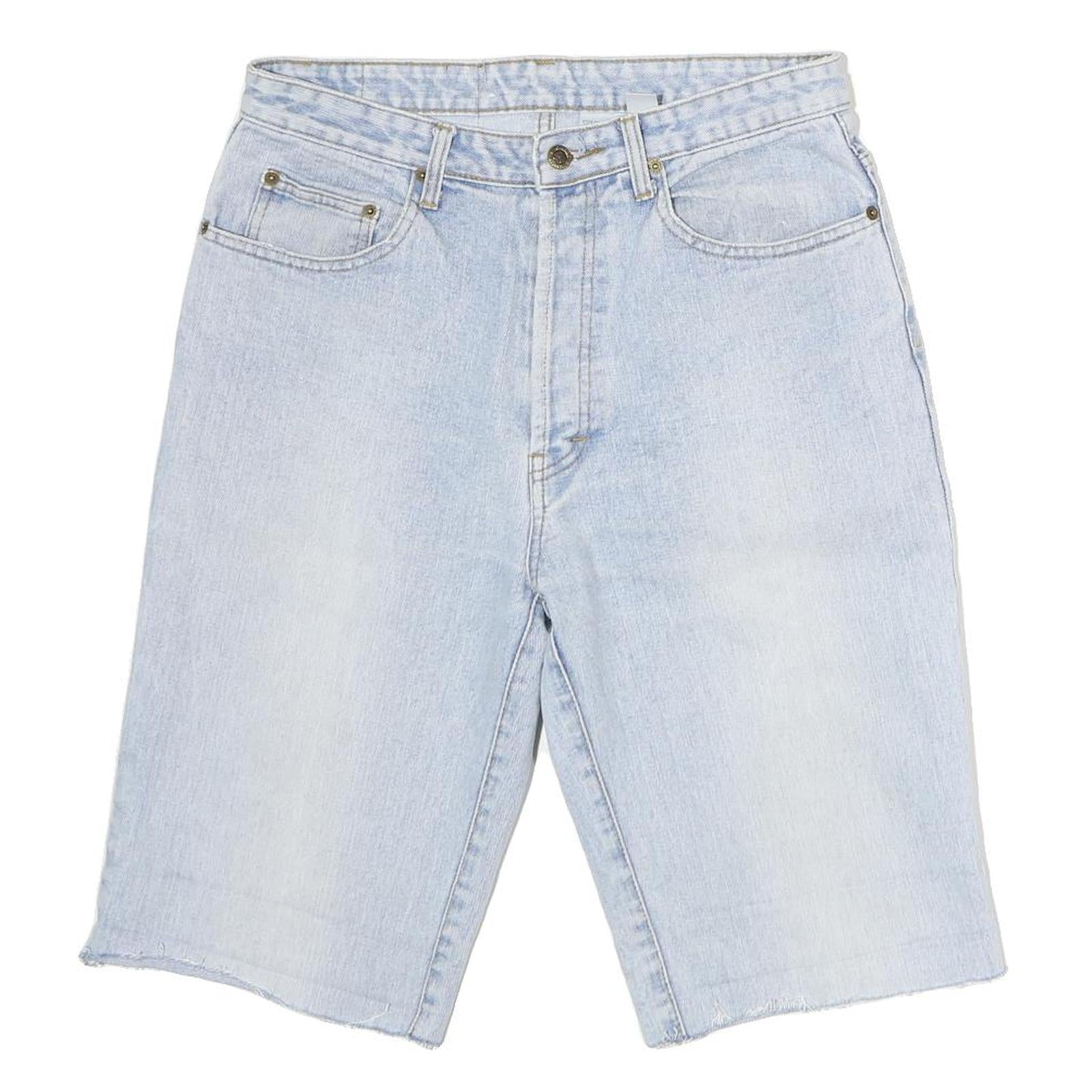 GARRY JEANS Mens Shorts Blue Denim L W32 Casual Cut-Off Summer Style