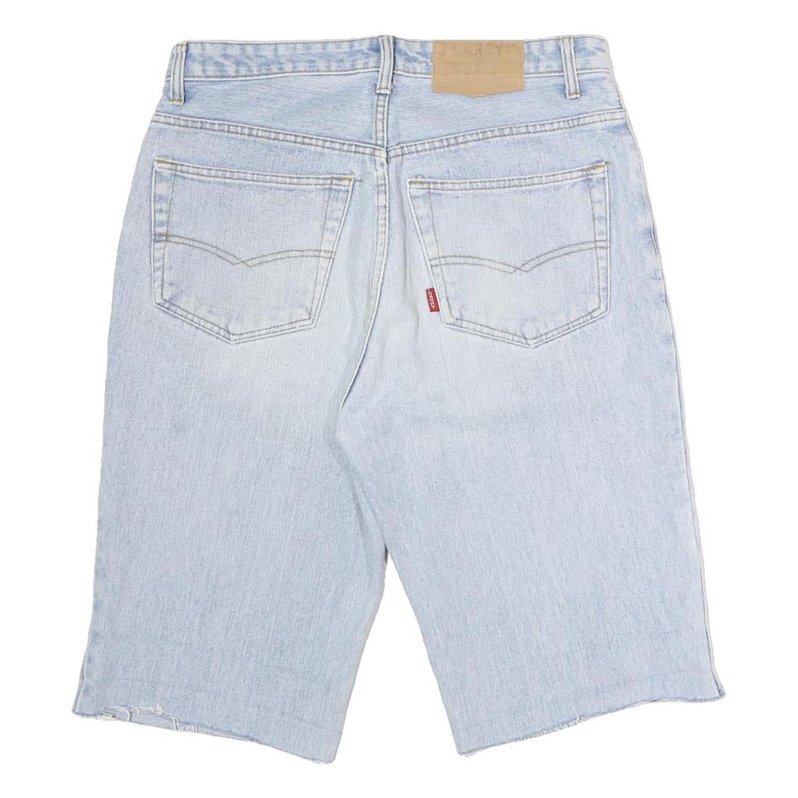 GARRY JEANS Mens Shorts Blue Denim L W32 Casual Cut-Off Summer Style