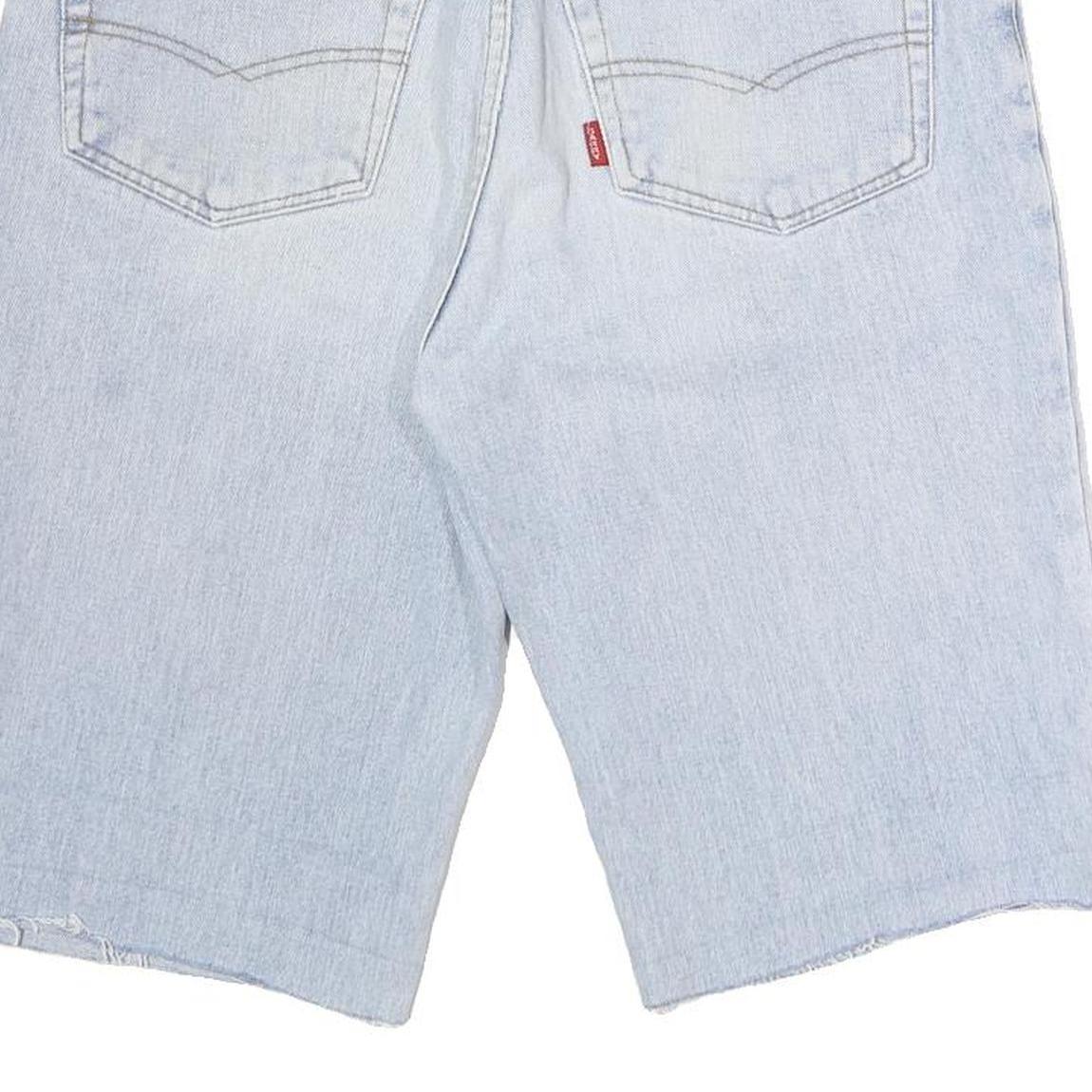 GARRY JEANS Mens Shorts Blue Denim L W32 Casual Cut-Off Summer Style