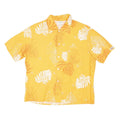 CALVIN KLEIN JEANS Mens Yellow & Orange Leaf Print Shirt XL Summer Casual