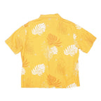 CALVIN KLEIN JEANS Mens Yellow & Orange Leaf Print Shirt XL Summer Casual