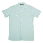 HOBI Mens Plain Shirt Green 90s M