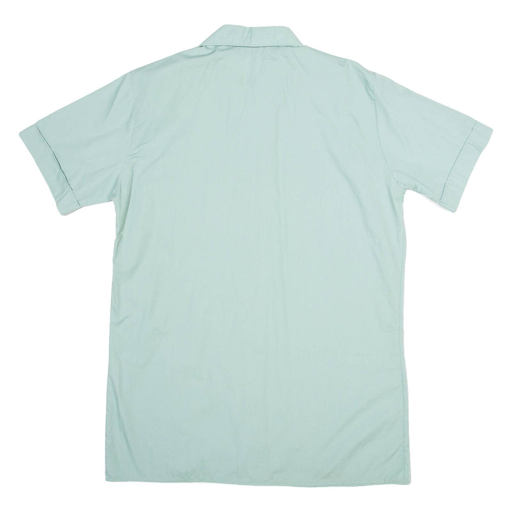 HOBI Mens Plain Shirt Green 90s M