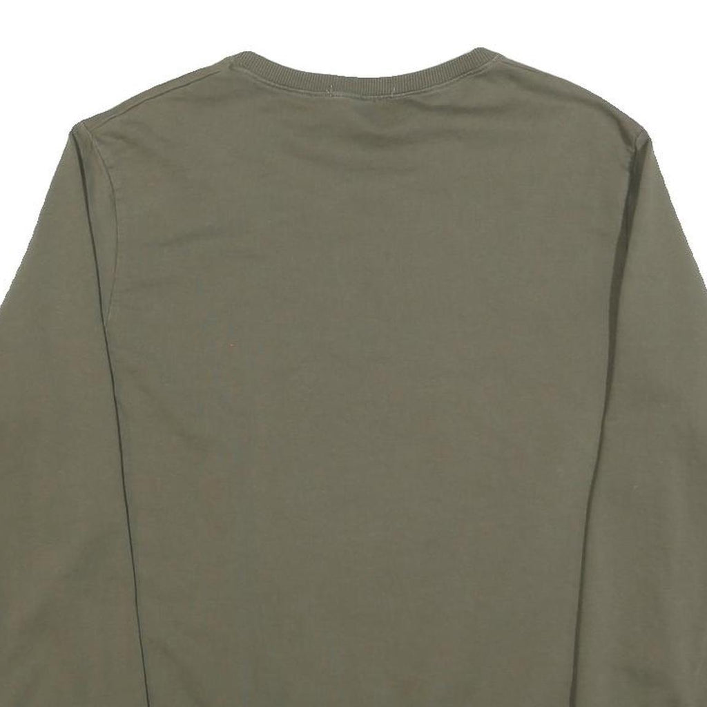 SONNY BONO Mens Green Crew Neck M Cotton Blend Casual Sweatshirt