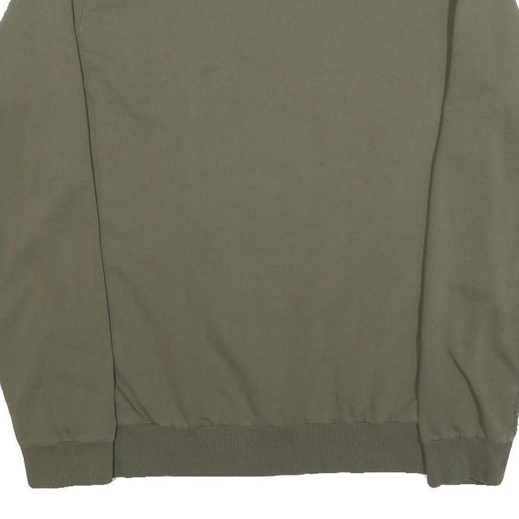 SONNY BONO Mens Green Crew Neck M Cotton Blend Casual Sweatshirt