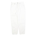 TEDDYS Womens Cotton Blend White Regular Fit Straight Leg Trousers W28 L28