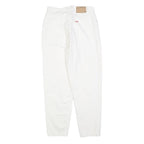 TEDDYS Womens Cotton Blend White Regular Fit Straight Leg Trousers W28 L28