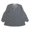 BODEN Womens Printed Blouse Grey Long Sleeve Polka Dot UK 8