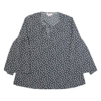 BODEN Womens Printed Blouse Grey Long Sleeve Polka Dot UK 8
