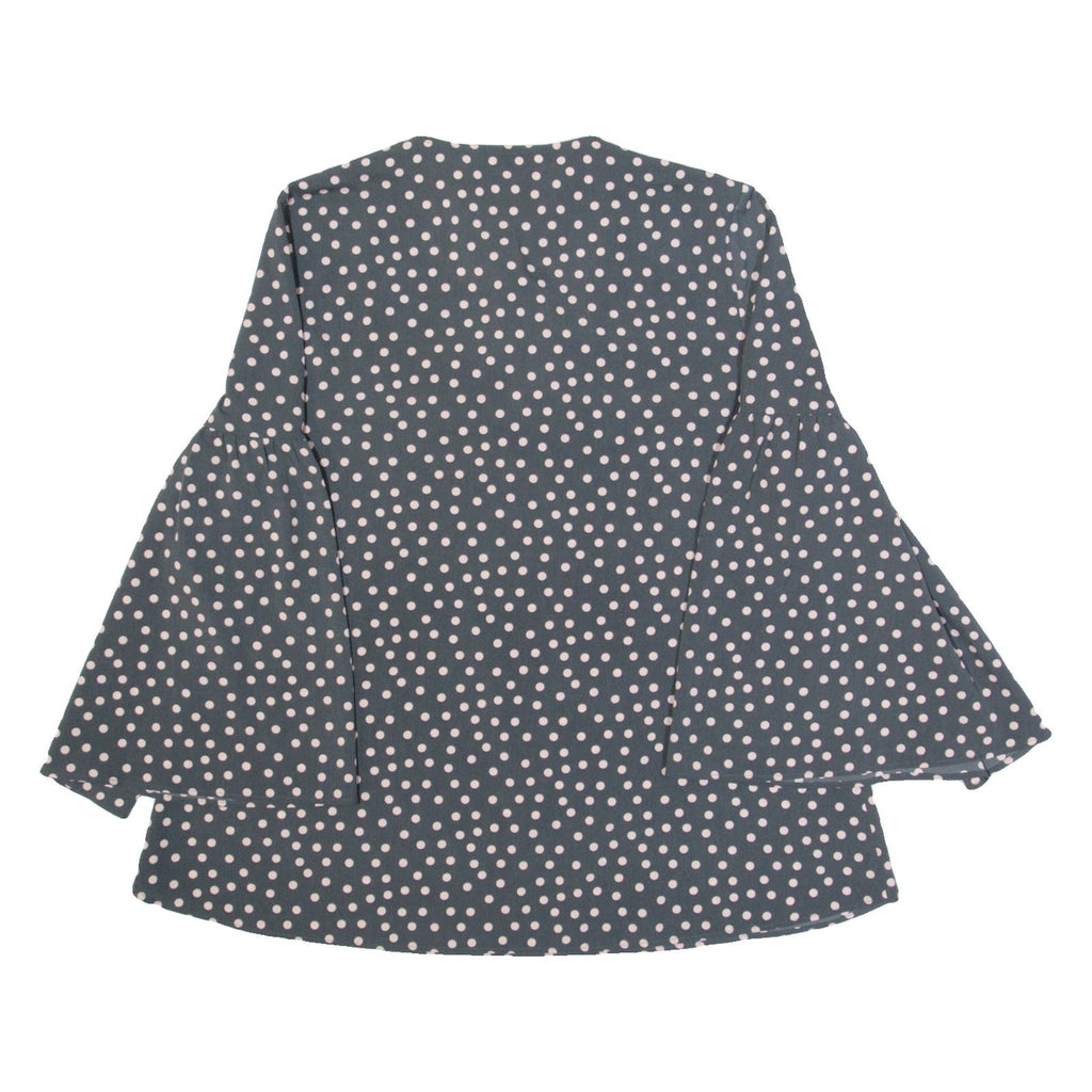 BODEN Womens Printed Blouse Grey Long Sleeve Polka Dot UK 8