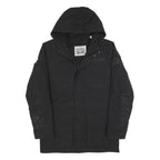 LEVI'S Mens Black Hooded Zip Jacket S Polyester Blend Casual Functional