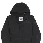 LEVI'S Mens Black Hooded Zip Jacket S Polyester Blend Casual Functional