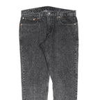 LEVI'S Mens Black Slim Skinny Denim Light W32 L30 Zip Cotton Blend Jeans