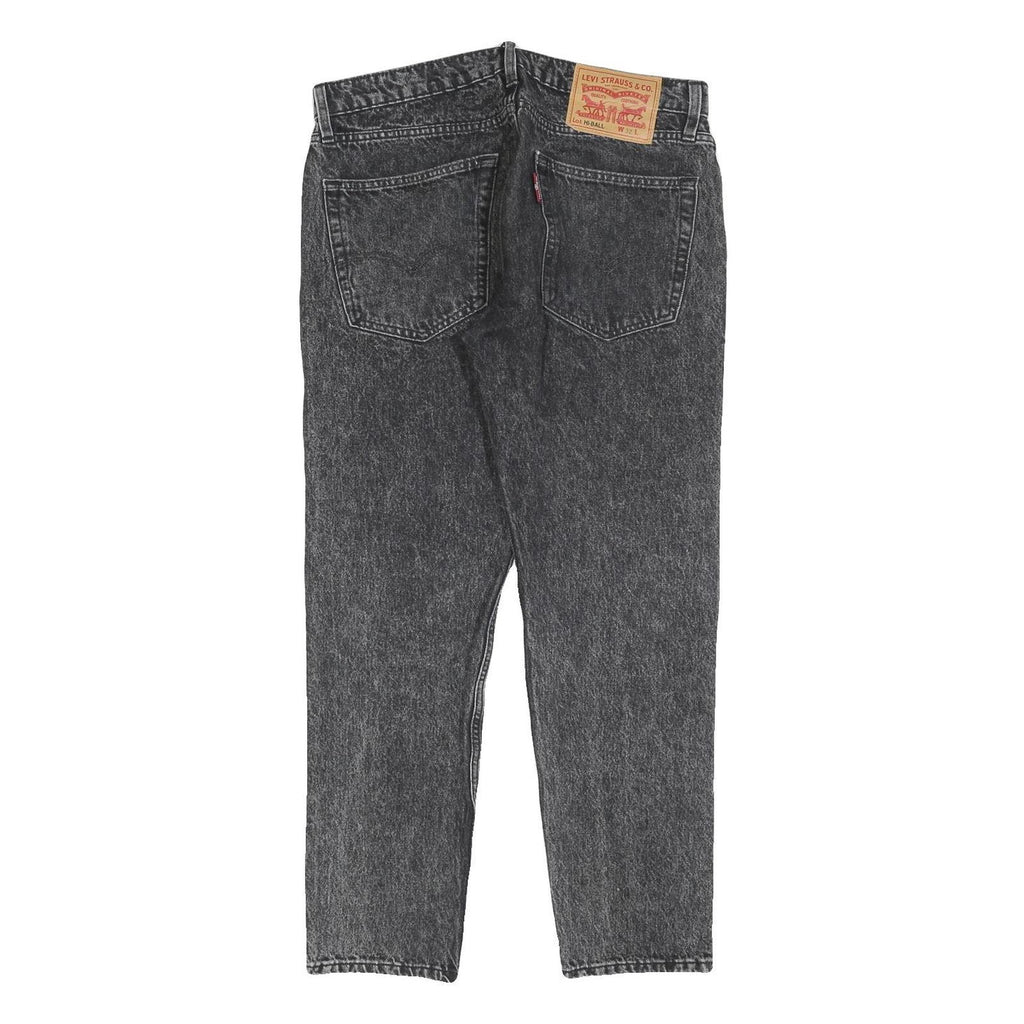 LEVI'S Mens Black Slim Skinny Denim Light W32 L30 Zip Cotton Blend Jeans