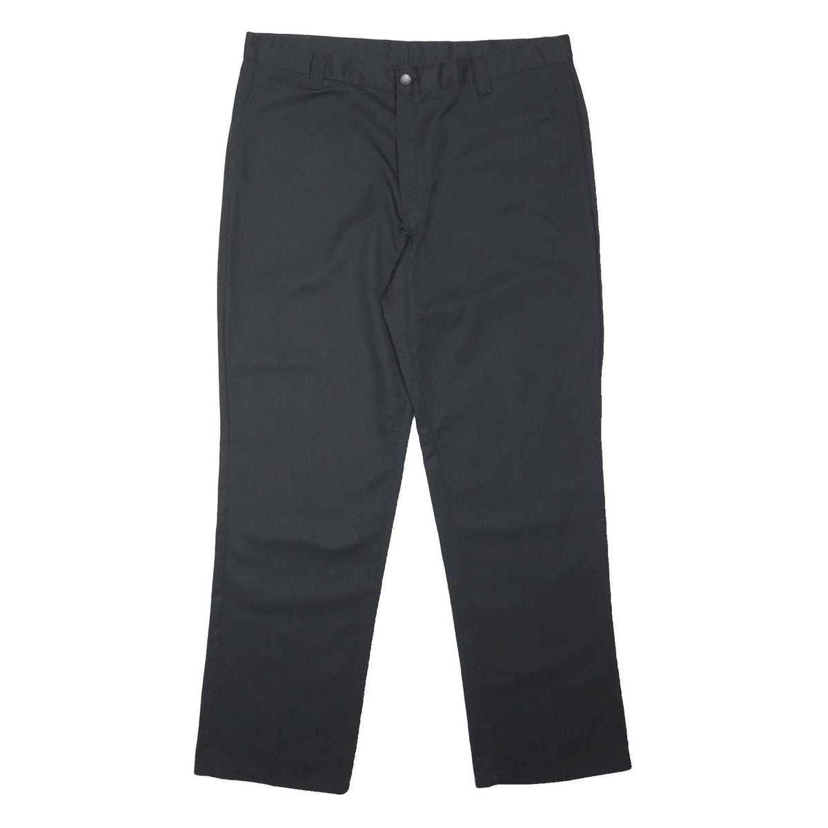 DICKIES Mens Black Relaxed Straight Trousers W38 L32 Workwear Durable Cotton