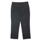 DICKIES Mens Black Relaxed Straight Trousers W38 L32 Workwear Durable Cotton